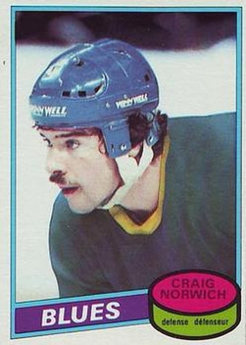 #53 Craig Norwich - St. Louis Blues - 1980-81 O-Pee-Chee Hockey