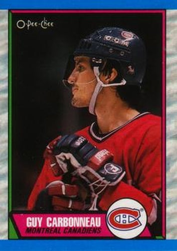 #53 Guy Carbonneau - Montreal Canadiens - 1989-90 O-Pee-Chee Hockey