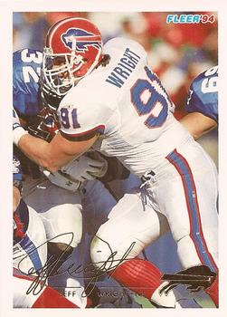 #53 Jeff Wright - Buffalo Bills - 1994 Fleer Football