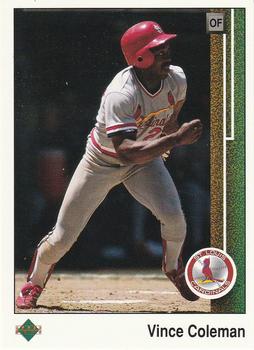 #253 Vince Coleman - St. Louis Cardinals - 1989 Upper Deck Baseball