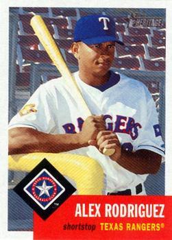 #53 Alex Rodriguez - Texas Rangers - 2002 Topps Heritage Baseball