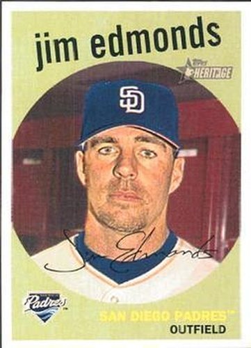 #53 Jim Edmonds - San Diego Padres - 2008 Topps Heritage Baseball