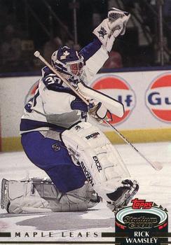 #53 Rick Wamsley - Toronto Maple Leafs - 1992-93 Stadium Club Hockey