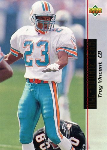 #53 Troy Vincent - Miami Dolphins - 1993 Upper Deck Football