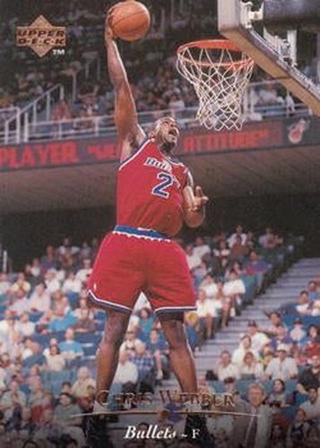 #53 Chris Webber - Washington Bullets - 1995-96 Upper Deck Basketball