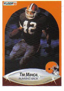 #53 Tim Manoa - Cleveland Browns - 1990 Fleer Football