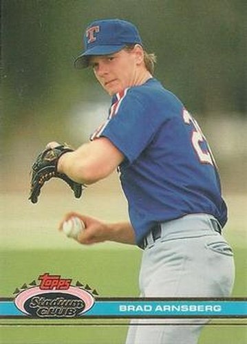 #540 Brad Arnsberg - Texas Rangers - 1991 Stadium Club Baseball