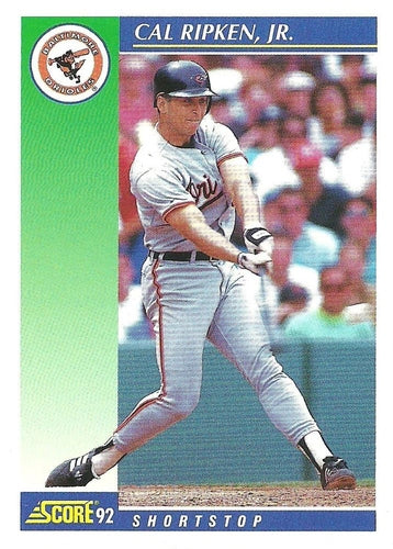 #540 Cal Ripken Jr. - Baltimore Orioles - 1992 Score Baseball