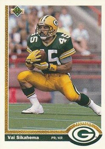 #540 Vai Sikahema - Green Bay Packers - 1991 Upper Deck Football