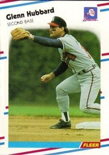 #542 Glenn Hubbard - Atlanta Braves - 1988 Fleer Baseball
