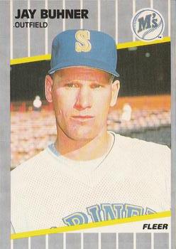 #542 Jay Buhner - Seattle Mariners - 1989 Fleer Baseball