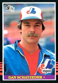#543 Dan Schatzeder - Montreal Expos - 1985 Donruss Baseball