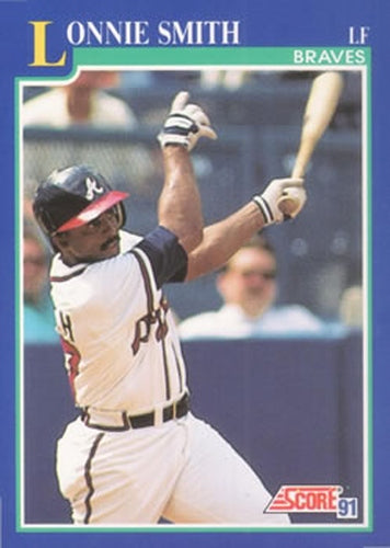 #543 Lonnie Smith - Atlanta Braves - 1991 Score Baseball