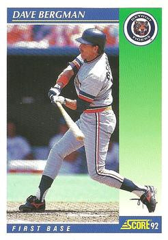#543 Dave Bergman - Detroit Tigers - 1992 Score Baseball