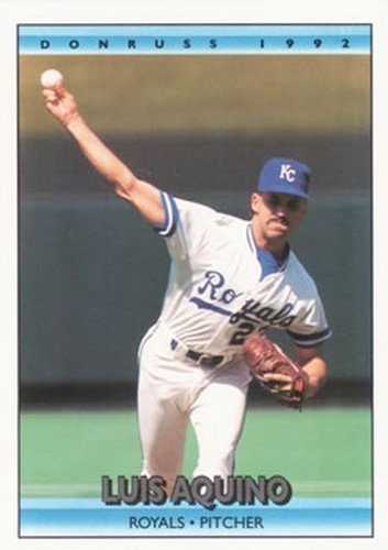 #544 Luis Aquino - Kansas City Royals - 1992 Donruss Baseball