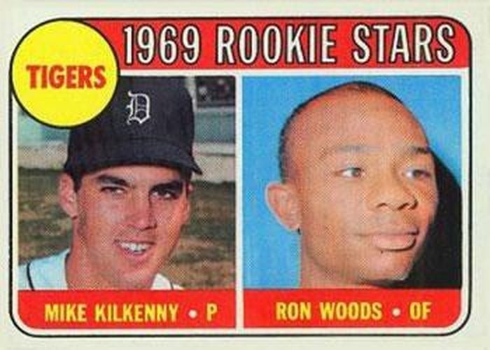 #544 Tigers 1969 Rookie Stars Mike Kilkenny / Ron Woods - Detroit Tigers - 1969 Topps Baseball