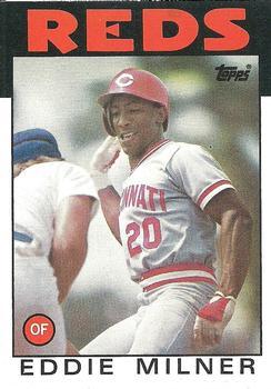 #544 Eddie Milner - Cincinnati Reds - 1986 Topps Baseball