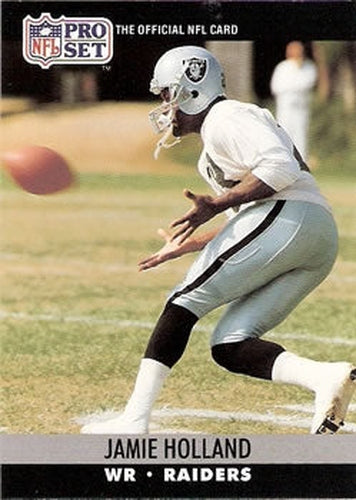 #544 Jamie Holland - Los Angeles Raiders - 1990 Pro Set Football