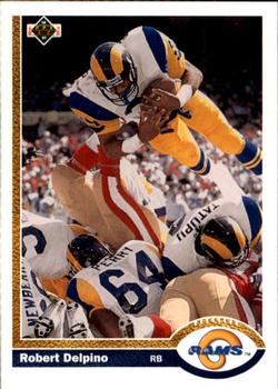 #545 Robert Delpino - Los Angeles Rams - 1991 Upper Deck Football