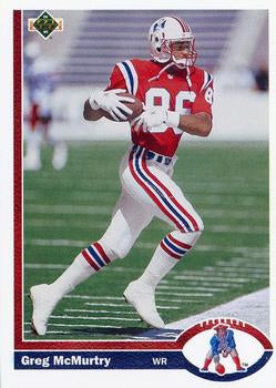 #546 Greg McMurtry - New England Patriots - 1991 Upper Deck Football