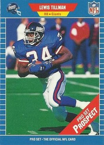 #547 Lewis Tillman - New York Giants - 1989 Pro Set Football