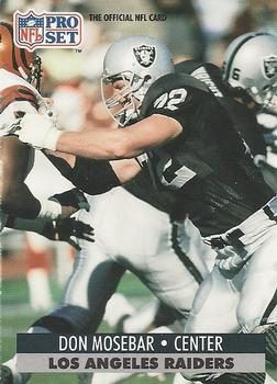 #547 Don Mosebar - Los Angeles Raiders - 1991 Pro Set Football