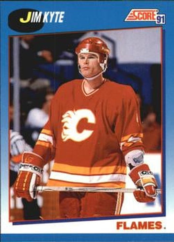 #547 Jim Kyte - Calgary Flames - 1991-92 Score Canadian Bilingual Hockey