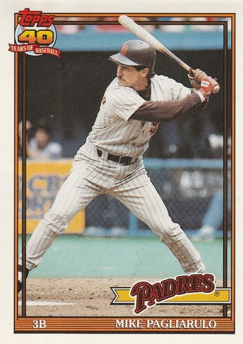 #547 Mike Pagliarulo - San Diego Padres - 1991 O-Pee-Chee Baseball