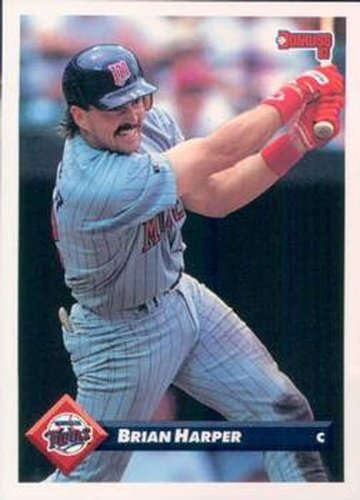 #547 Brian Harper - Minnesota Twins - 1993 Donruss Baseball