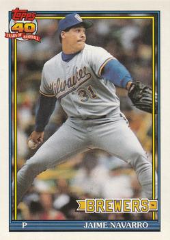 #548 Jaime Navarro - Milwaukee Brewers - 1991 O-Pee-Chee Baseball