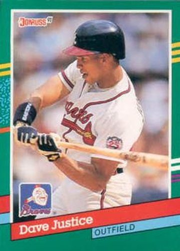 #548 Dave Justice - Atlanta Braves - 1991 Donruss Baseball