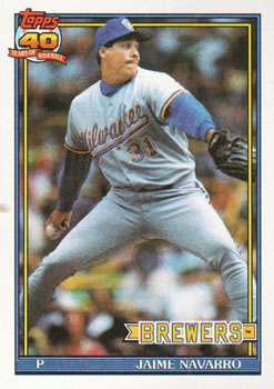 #548 Jaime Navarro - Milwaukee Brewers - 1991 Topps Baseball