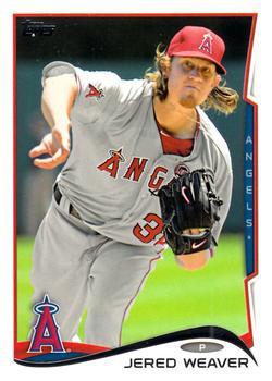 #548a Jered Weaver - Los Angeles Angels - 2014 Topps Baseball