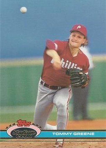 #549 Tommy Greene - Philadelphia Phillies - 1991 Stadium Club Baseball