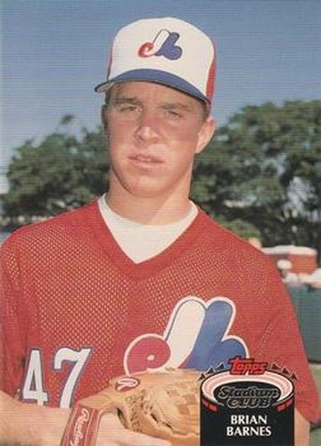 #549 Brian Barnes - Montreal Expos - 1992 Stadium Club Baseball