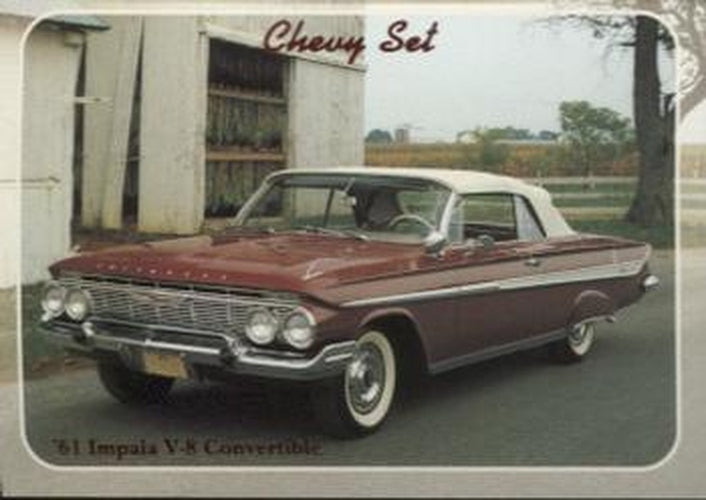 #54 61 Impala V-8 Convertible - 1992 Collect-A-Card Chevy