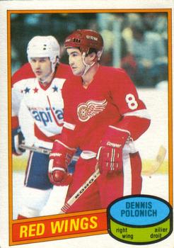 #54 Dennis Polonich - Detroit Red Wings - 1980-81 O-Pee-Chee Hockey