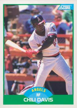 #54 Chili Davis - California Angels - 1989 Score Baseball
