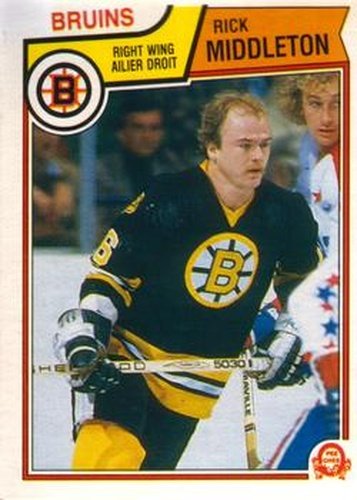 #54 Rick Middleton - Boston Bruins - 1983-84 O-Pee-Chee Hockey