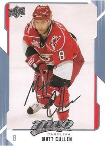 #54 Matt Cullen - Carolina Hurricanes - 2008-09 Upper Deck MVP Hockey