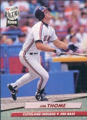 #54 Jim Thome - Cleveland Indians - 1992 Ultra Baseball