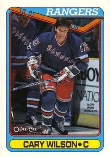 #54 Carey Wilson - New York Rangers - 1990-91 O-Pee-Chee Hockey