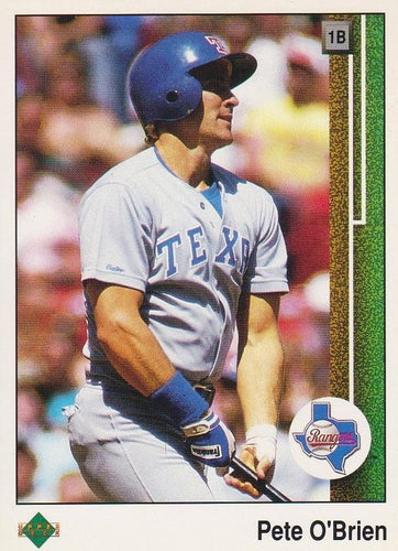 #54 Pete O'Brien - Texas Rangers - 1989 Upper Deck Baseball