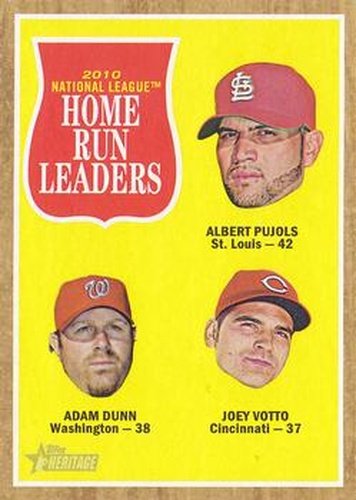 #54 Albert Pujols / Adam Dunn / Joey Votto - St. Louis Cardinals / Washington Nationals / Cincinnati Reds - 2011 Topps Heritage Baseball