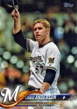 #54 Chase Anderson - Milwaukee Brewers - 2018 Topps Baseball