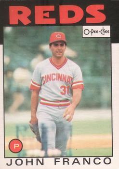 #54 John Franco - Cincinnati Reds - 1986 O-Pee-Chee Baseball