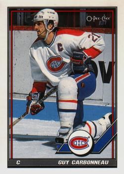 #54 Guy Carbonneau - Montreal Canadiens - 1991-92 O-Pee-Chee Hockey