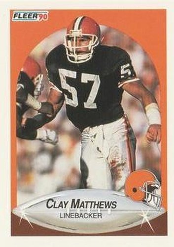 #54 Clay Matthews - Cleveland Browns - 1990 Fleer Football
