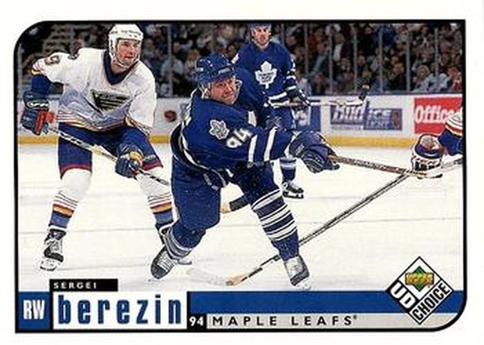 #201 Sergei Berezin - Toronto Maple Leafs - 1998-99 UD Choice Hockey