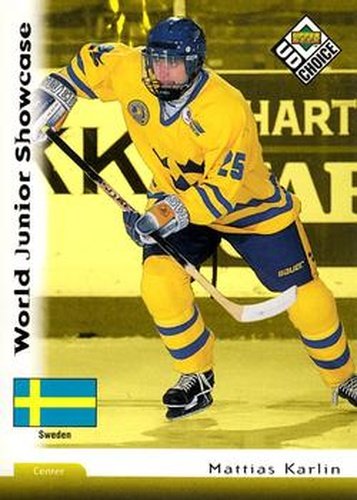 #290 Mattias Karlin - Sweden - 1998-99 UD Choice Hockey